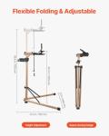 VEVOR Bike Repair Stand, Max. 110 lb Heavy-duty Bicycle Work Stand with 40.3-59.4 in Adjustable Height & Large Tool Tray, Foldable Ebike Maintenance Rack, Shop Home Mechanics for Mountain Road Bike