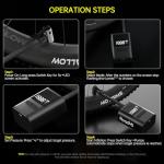 Roadvo Mini Pump 120PSI,Portable Electric Bike Pump with Digital Gauge,Tiny Air Pump with Presta and Schrader Valve Adapter, Bicycle Accessory for Road Bike,Mountain,City, E-Bike