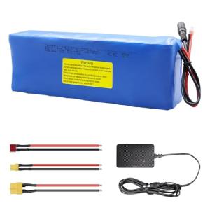 KBT 36V 8Ah Rechargeable Li-ion Battery with Charger, Charging Cable, Cable Connector, Build-in 10A BMS