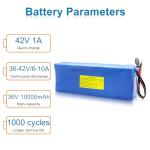 KBT 36V 8Ah Rechargeable Li-ion Battery with Charger, Charging Cable, Cable Connector, Build-in 10A BMS