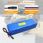 KBT 36V 8Ah Rechargeable Li-ion Battery with Charger, Charging Cable, Cable Connector, Build-in 10A BMS