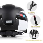 Shinmax Bike Helmet for Men Women, Bicycle Helmet with Detachable Magnetic Goggles for Adult Road Biking Mountain Cycling Helmet (BC-001)