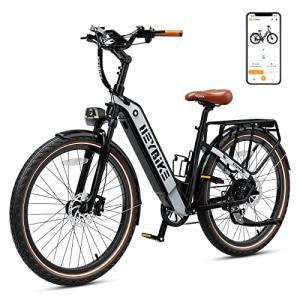 Heybike Cityrun Electric Bike, 1000W Motor Peak City Cruiser Ebike, 48V 15Ah(720Wh) Battery, 60 Miles, Step-Thru Electric Bicycle with APP Control, 3H Fast Charging, Commuter Electric Bike for Adults