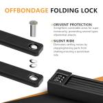 OFFBONDAGE Folding Bike Lock Combination with Mount Bracket Kit, 3-Digit Combo for Bicycles, Heavy Duty Anti-Theft, Anti-Cut Bicycle Lock for Electric Scooters