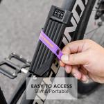 OFFBONDAGE Folding Bike Lock Combination with Mount Bracket Kit, 3-Digit Combo for Bicycles, Heavy Duty Anti-Theft, Anti-Cut Bicycle Lock for Electric Scooters