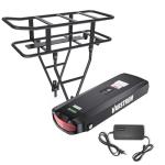 Varstrom 48V 17.5Ah Rear Rack Ebike Battery - Lithium Ion Bike Battery for 0-1200W Electric Bike Motor Kit, for BAFANG Voilamart AW Ebikeling Pexmor L-Fater E-Bike Conversion Kit - W/Charger & Rack