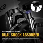 Heybike Mars Electric Bike Foldable 20" x 4.0 Fat Tire Electric Bicycle with 500W Motor(Peak 850W), 48V 12.5AH Removable Battery and Dual Shock Absorber for Adults