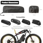 Ebike Battery Cover Waterproof,Outdoor E-bike Dirtproof Protective,Bag Elastic Bicycle Case Bikes Battery Storage Accessories Protection Covers,for Rain Hailong,Dolphin,Tiger Shark,Jumbo Shark(Black)