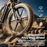 OTIDA Peak 3000W Dual Motors Electric Bike for Adults 32MPH with 48V 20Ah Battery, 26" x 4" Fat Tire Full Suspension Ebike with Hycraulic Dual Brakes, Mountain E-Bike Cast/Spoked Wheel (RX80-Orange)