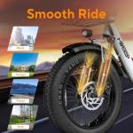 GLOBALKEEP 16" Folding Electric Bike for Adults, 750W Motor Fat Tire Commuter E-Bike, 48V 13Ah Removable UL 2849 Battery, Step-Through City Ebike with Front Basket, Dual Disc Brakes & LED Lights