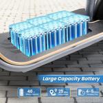 Caroma 819W Peak Electric Scooter with Seat, 22 Miles Max Range Electric Scooter for Adults&Teens, 20mph Top Speed Foldable Commuter Ebike, Adjustable E-Scooters with Basket