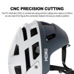 Mountain Bike Helmet for Adults & Youth, Adjustable Visor 22-Hole Air Cooling System Quick-Release Chin Rest Lightweight Comfortable Ergonomic Streamlined CPSC EN1078 Certified (23.2-24.0 in) White