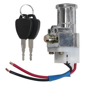 E-Bike Battery Lock Replacement Part with 2 keys, Charger Ignition On/Off Switch Cylinder Locks Bigger Head Type for Motorcycle Electric Bicycle Scooter Motorcycle ATV Universal Accessories Heavy Load