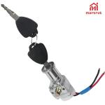 E-Bike Battery Lock Replacement Part with 2 keys, Charger Ignition On/Off Switch Cylinder Locks Bigger Head Type for Motorcycle Electric Bicycle Scooter Motorcycle ATV Universal Accessories Heavy Load