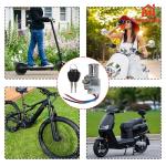 E-Bike Battery Lock Replacement Part with 2 keys, Charger Ignition On/Off Switch Cylinder Locks Bigger Head Type for Motorcycle Electric Bicycle Scooter Motorcycle ATV Universal Accessories Heavy Load