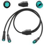 baluoqi 1T2 Y-Splitter Extension Wire with Julet Type 5pin Connector for Bike Headlight Cable in eBike Conversion Kits (5pin, 24" in Length)