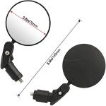 LWPITTY Bike Mirrors 2pcs Bar End Bicycle Mirrors for Handlebars - Cycling Lightweight Rear View Mirrors, Safe Rearview Mirror for Mountain Road Bike