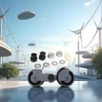 1 Set E-Bike Hub Motor Axle Set, M12 Front Lock Nut, Lock Washer, Nut Cover with 12mm Shaft for Electric Bicycle Wheels