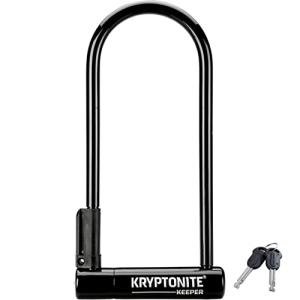 Kryptonite Keeper Bike U-Lock, Anti-Theft Security Bicycle U Lock, 12mm Steel Shackle with Mounting Bracket and Keys, High Security Lock for Bicycles Scooters