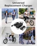 WUKUR 54.6V 2A Electric Scooter Charger 5 Connectors for 48V Lithium Batteries Compatible with Lectric XP 2.0/3.0, Ecotric City/Beach, Evercross H5/H7 Ebike