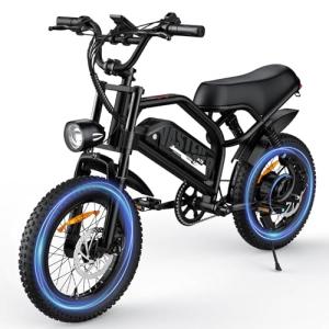 AVDLBIKE Electric Bike, 16'' Fat Tire E-Bike for Teens/Adults, 500W ebike with 36V/12.8Ah Removable Battery, Up to 22MPH, 45 Mile Range, Electric Dirt/Mountain Bike