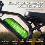 AVDLBIKE Electric Bike, 16'' Fat Tire E-Bike for Teens/Adults, 500W ebike with 36V/12.8Ah Removable Battery, Up to 22MPH, 45 Mile Range, Electric Dirt/Mountain Bike