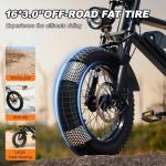 AVDLBIKE Electric Bike, 16'' Fat Tire E-Bike for Teens/Adults, 500W ebike with 36V/12.8Ah Removable Battery, Up to 22MPH, 45 Mile Range, Electric Dirt/Mountain Bike