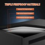 E-Bike Battery Safe Bag Fireproof Explosionproof, Large Document Lipo Waterproof Storage Firesafe Bag for Lithium Battery Cash, Valuables with Silicone Coating & Zipper Closure - 19.29*4.33*7.09"