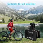 AGPTEK Bike Brake Pads, High-Performance Brake Pads, Disc Brake Pads & Spring for Mountain Bike Disc Brakes,Bike Pads Compatible with TRP Tektro Shimano Deore Br,(Semi-Metallic, Black)