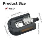 Reicyfang Bike Pedals Folding Bike Pedals, 9/16" Inch Bicycle Pedals Mountain Bikes Road Bicycles Platform Pedals MTB Pedals, Wide Flat Cycling Foldable Pedals for Ebike, Urban Commute, MTB Bikes