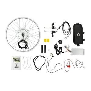 EEYBLAEEY 750W Electric Bike Conversion Kit – Front Wheel Brushless Hub Motor, 36V 26.72 MPH, for 24 Inch Bicycles, with Thumb Throttle, Controller & Brakes – DIY E-Bike Upgrade