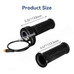 SHIQINHA Universal 3 Pin Ebike Throttle Full Twist Compatible with Electric Bike Scooter Bicycle Motorcycle 12V 36V 48V 72V, 20X E Bike Throttle Grip Kit Replacement for Folding Mountain Bike Male