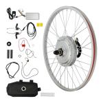 EEYBLAEEY 750W Electric Bike Conversion Kit – Front Wheel Brushless Hub Motor, 36V 26.72 MPH, for 24 Inch Bicycles, with Thumb Throttle, Controller & Brakes – DIY E-Bike Upgrade