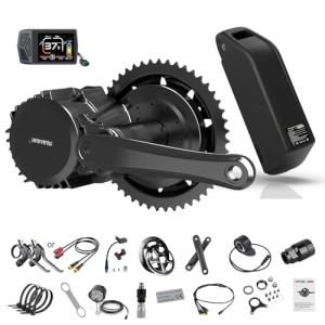 BAFANG 52V 1000W Mid Drive Kit - BBS-HD CAN Bus Motor Electric Bike Conversion Kit with EKD01 Display & 52V 20Ah Battery,Ebike Conversion Kit with 46T Chainwheel for Mountain Bike Road Bicycle