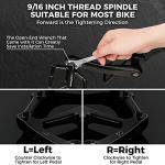 Hapleby Premium Bike Pedals of 9/16 Inch, Professional Mountain and Road Bike Flat Pedal with 2 Sealed Bearings, Wide Paltform and Lightweight of Bicycle Pedals, Come with Pedal Wrench 1PCs