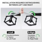 Hapleby Premium Bike Pedals of 9/16 Inch, Professional Mountain and Road Bike Flat Pedal with 2 Sealed Bearings, Wide Paltform and Lightweight of Bicycle Pedals, Come with Pedal Wrench 1PCs