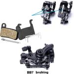 Bike Disc Brake Kit,Bike Front and Back Disc Brake Kit-Calipers,2 Pcs Stainless Steel 160 mm Rotors&Cable&Brake Lever&A pair of bicycle brake levers&fixing screws,BB7（Black）