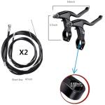 Bike Disc Brake Kit,Bike Front and Back Disc Brake Kit-Calipers,2 Pcs Stainless Steel 160 mm Rotors&Cable&Brake Lever&A pair of bicycle brake levers&fixing screws,BB7（Black）