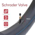 20x2.5 20x3.0 Heavy Duty Fat E-Bike Tube, 20" Replacement Fat Bicycle Inner Tube(Single), Reliable 20 x 2.5-3.0 Bike Inner Tube AV32mm Schrader Valve for City/Road/Mountain/Electric Cycling Scenarios