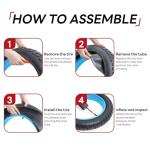 20x2.5 20x3.0 Heavy Duty Fat E-Bike Tube, 20" Replacement Fat Bicycle Inner Tube(Single), Reliable 20 x 2.5-3.0 Bike Inner Tube AV32mm Schrader Valve for City/Road/Mountain/Electric Cycling Scenarios