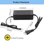 Suptopone Electric Bike Charger 48V for Lectric Ebike, 54.6V 2A Ebike Battery Charger for 48V Lithium Battery, Electric Bicycle Power Adapter with DC2.1 Jack Connector