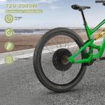 72V 2000W 26" Rear Wheel E-Bike Conversion Kit with LCD Display, 9-Gear Speeds, Electric Bike Conversion Kit for Cyclists to Convert Ordinary Bicycles into Electric Bicycles