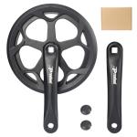Prowheel Crankset 170mm 48T Crankset 170mm Universal Square Crankset Set Double Chain Cover 170MM Crank Aluminium Alloy Arm for Single/1/6/7/8 Speeds City Bike,Fat Bike,E-Bike,Folding Bike
