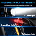 GugoIs Electric Bike for Adults,Peak 1000W Motor,Up to 30Mph, 25-45 Miles Dirt Ebike,20" Fat Tire Electric Motorcycle with 48V 15.6A Battery UL 2849 Tested,7-Speed E Bike