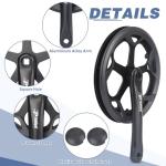 Prowheel Crankset 170mm 48T Crankset 170mm Universal Square Crankset Set Double Chain Cover 170MM Crank Aluminium Alloy Arm for Single/1/6/7/8 Speeds City Bike,Fat Bike,E-Bike,Folding Bike