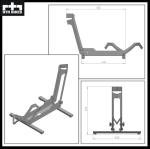 RTR BIKES Brutus Professional Bike Floor Stand – Heavy Duty Steel Rack for E-Bikes & MTB up to 66 lbs (30kg) – Fits 26-29" Wheels & Tires up to 2.8" – Garage Storage & Wash