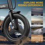 sepado Folding Electric Bike for Adults,750W Peak Motor Folding ebike,20mph Speed,36V Removeable Battery,40miles PAS Range,14 inch Compact Foldable Electric Bike for Leisure Riding Commuting