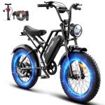 HAPPYRUN Electric Bike,1500W,48V,18Ah E Bikes for Adults Electric 60+ Mile 32MPH Top Speed Electric Motorcycle All Terrain Fat Tire Electric Dirt Bike G50 (G50 48V18Ah)