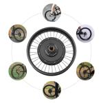 LKSNBDR 1000W 48V Rear Wheel Conversion Kit, 20" Electric Bicycle Hub Motor Kit w/LCD Display, Rear Hub Motor Wheel Kit, Snow Bike Electric Bicycle Fat Snow Tire Motor Kit for Snowmobile