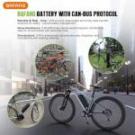BAFANG 48V 20Ah Lithium Ebike Battery CAN Protocol with Comunication Function 30A BMS for 0-1500W Motor Electric Bike Conversion Kit